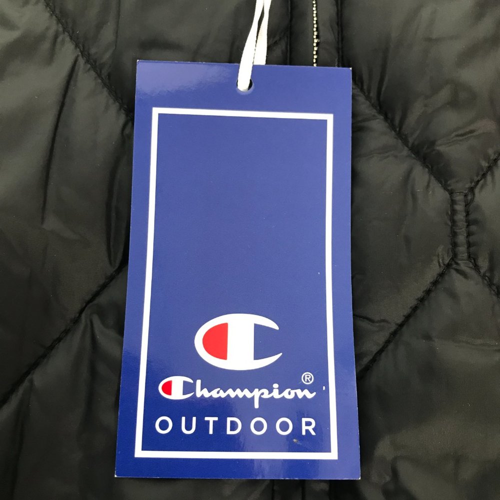 Champion Mens Quilted Bodywarmer Gilet Jacket Size Medium Black Padded Vest - Picture 6 of 10